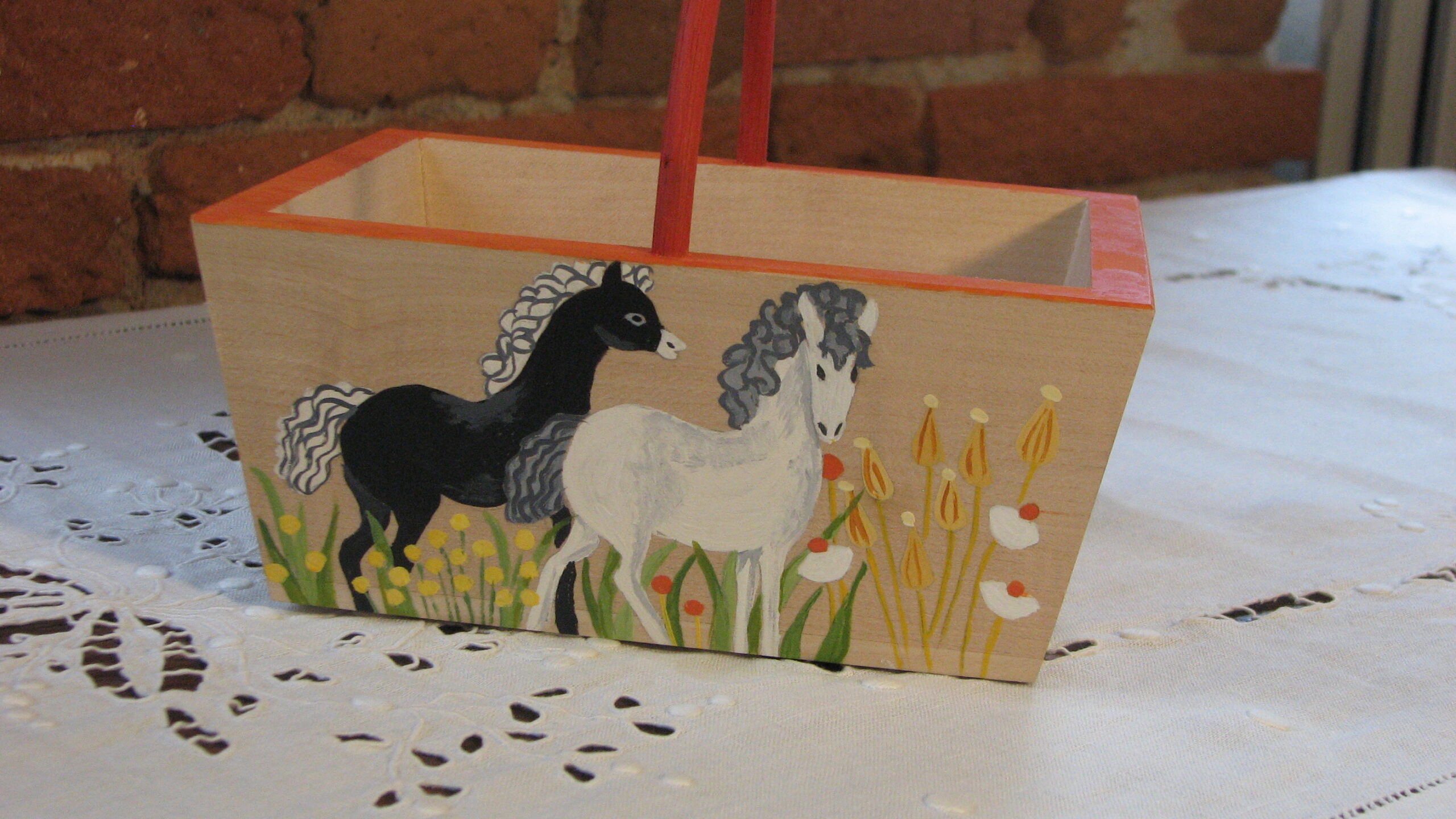 Petit panier aux chevaux et moutons – Image 2