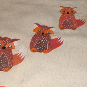 Housse de coussin aux trois renards