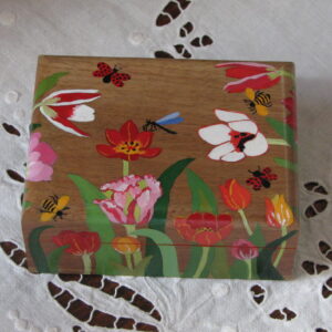 Petite boite à cartes aux tulipes